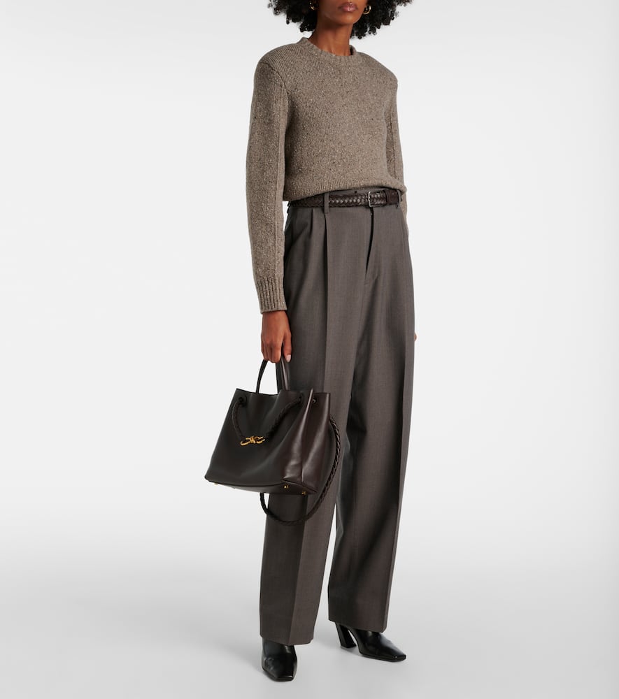 Bottega Veneta Women's Wool Trousers In Grey