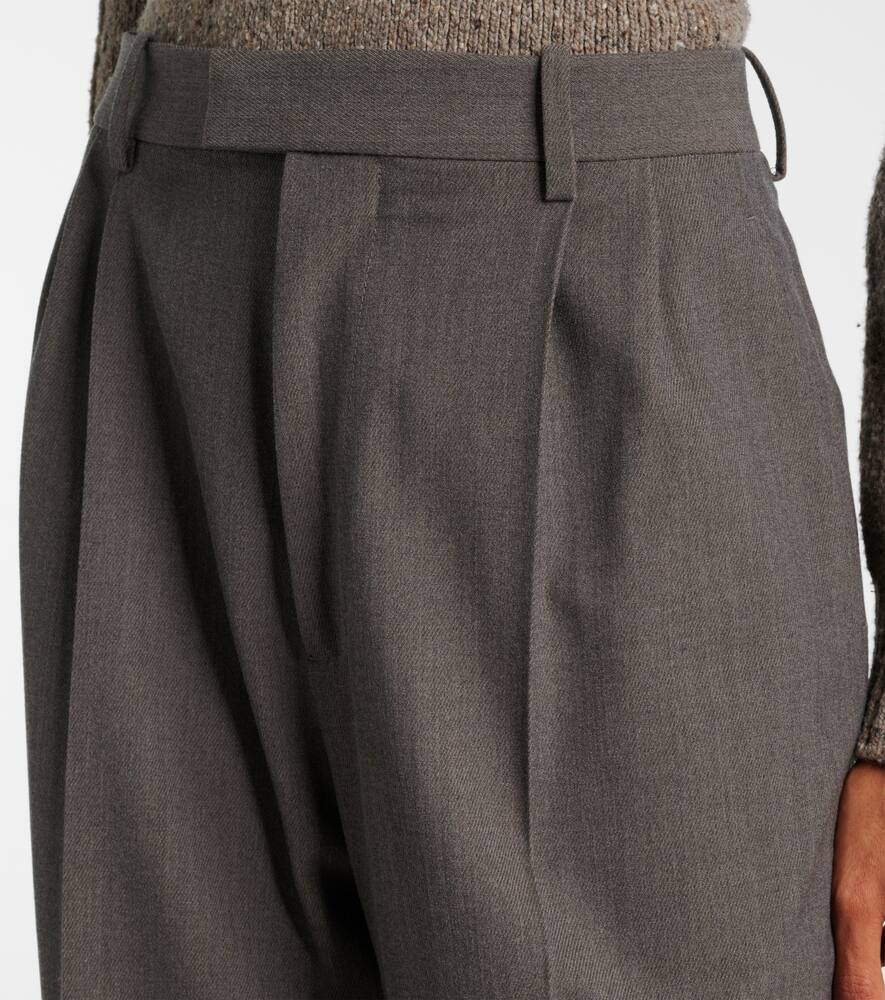 Bottega Veneta Women's Wool Trousers In Grey