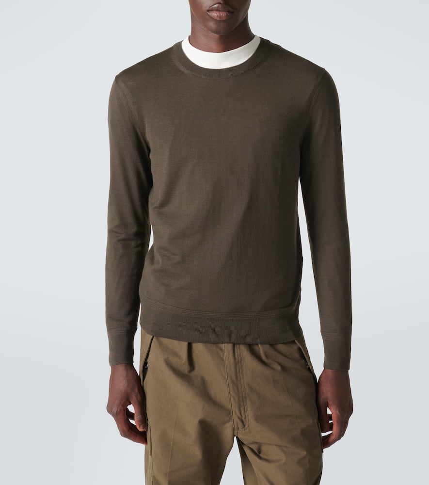 Tom Ford Knitwear Crew Neck Knitted Clothing In Green