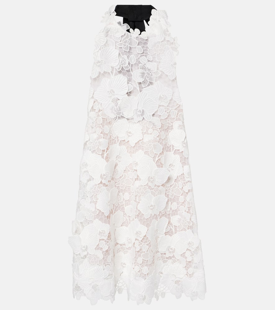 Floral guipure lace minidress