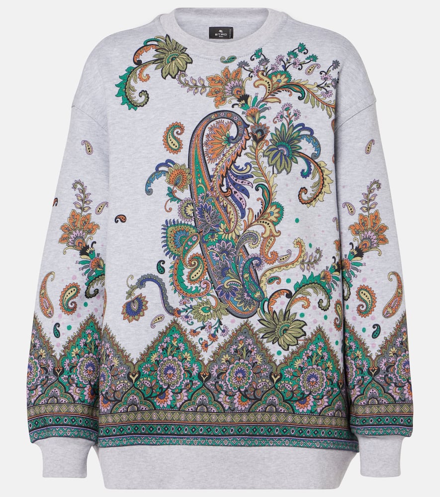 Paisley cotton jersey sweatshirt