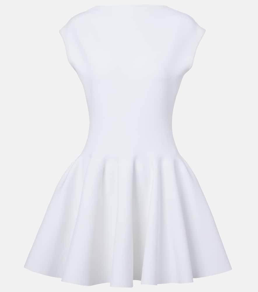 Alaïa Pleated Minidress In White