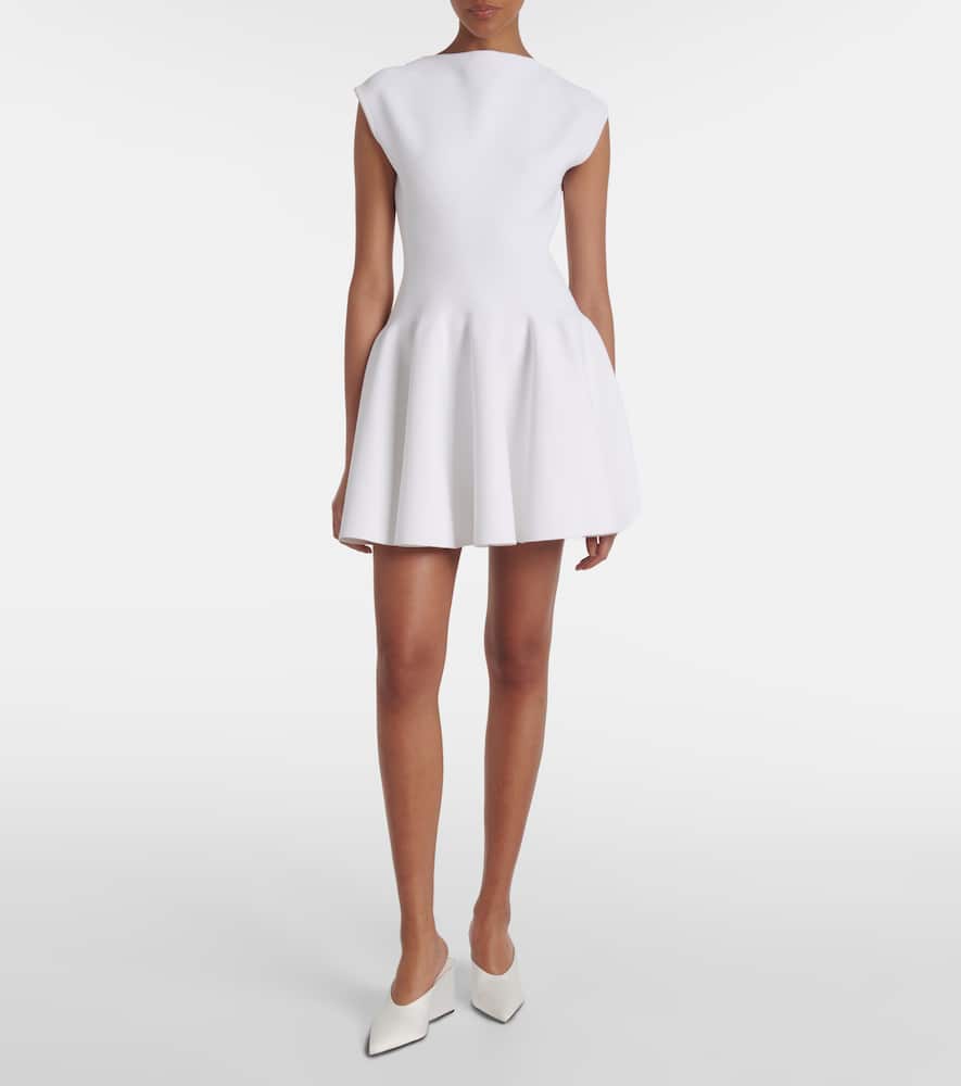 Alaïa Pleated Minidress In White