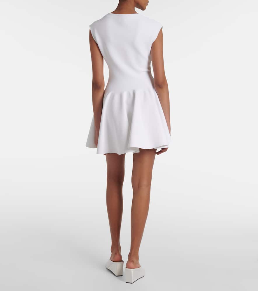 Alaïa Pleated Minidress In White