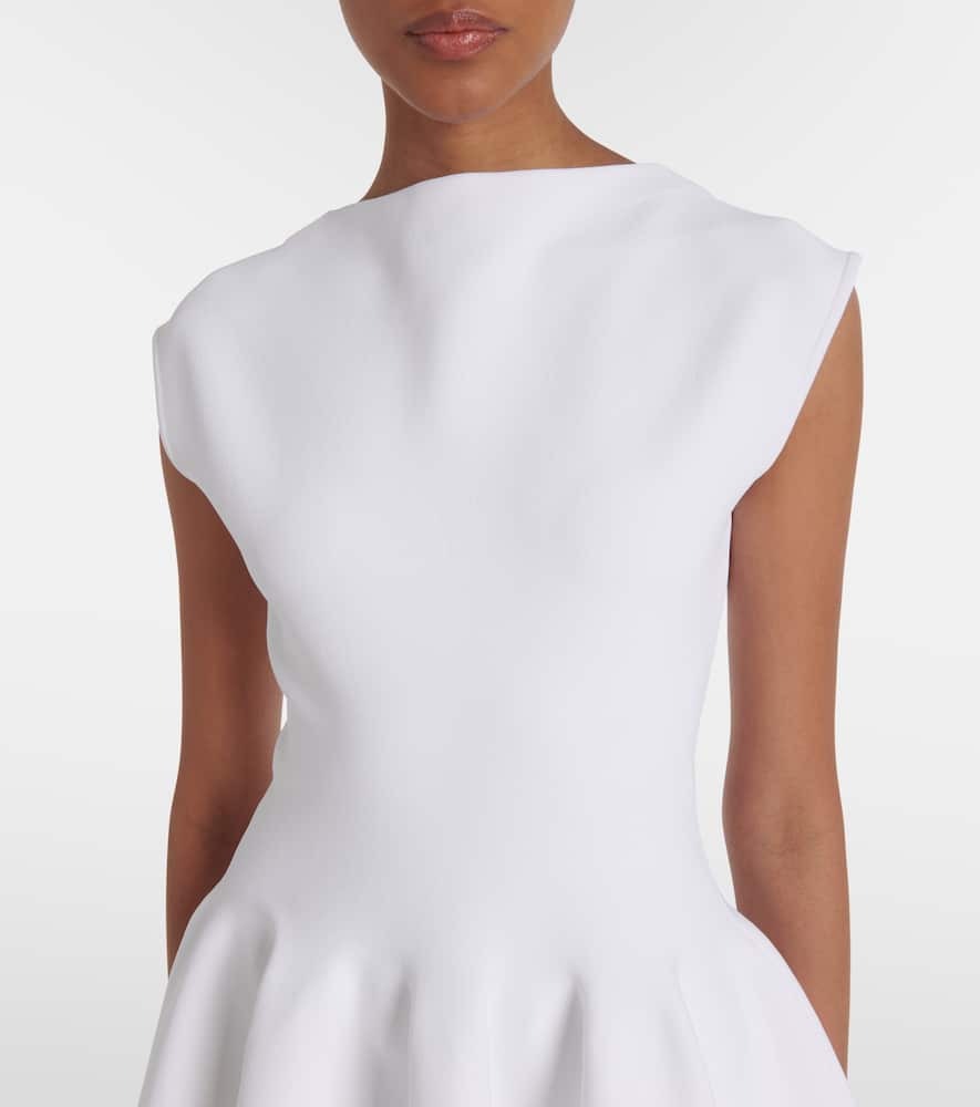 Alaïa Pleated Minidress In White