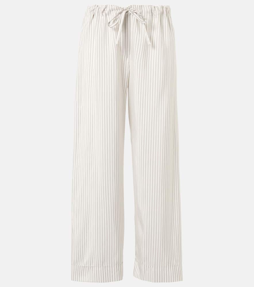 Yayah striped silk wide-leg pants