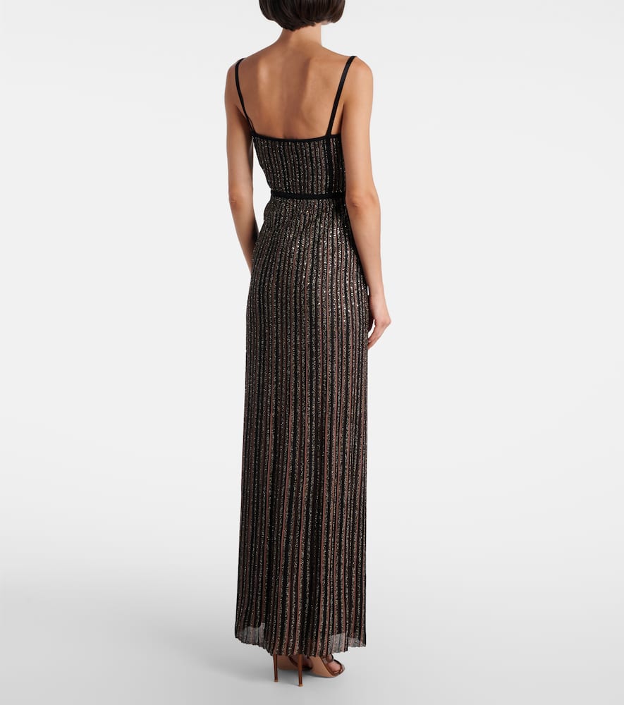Missoni Embellished Maxi Dress In Brown