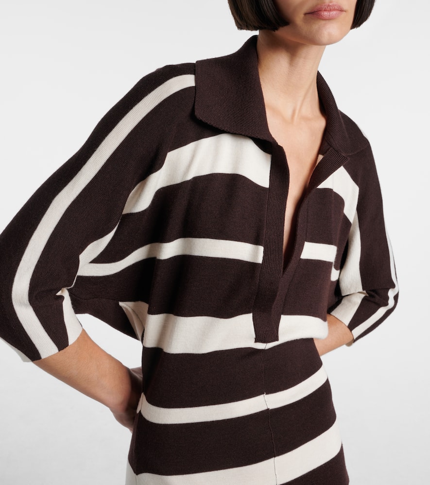 Proenza Schouler Solana Striped Wool And Silk Maxi Dress In Multi