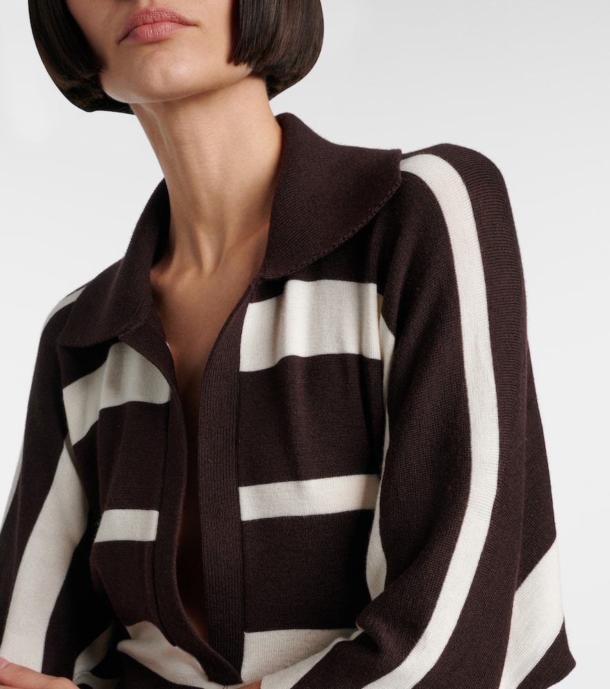 Proenza Schouler Solana Striped Wool And Silk Maxi Dress In Multi