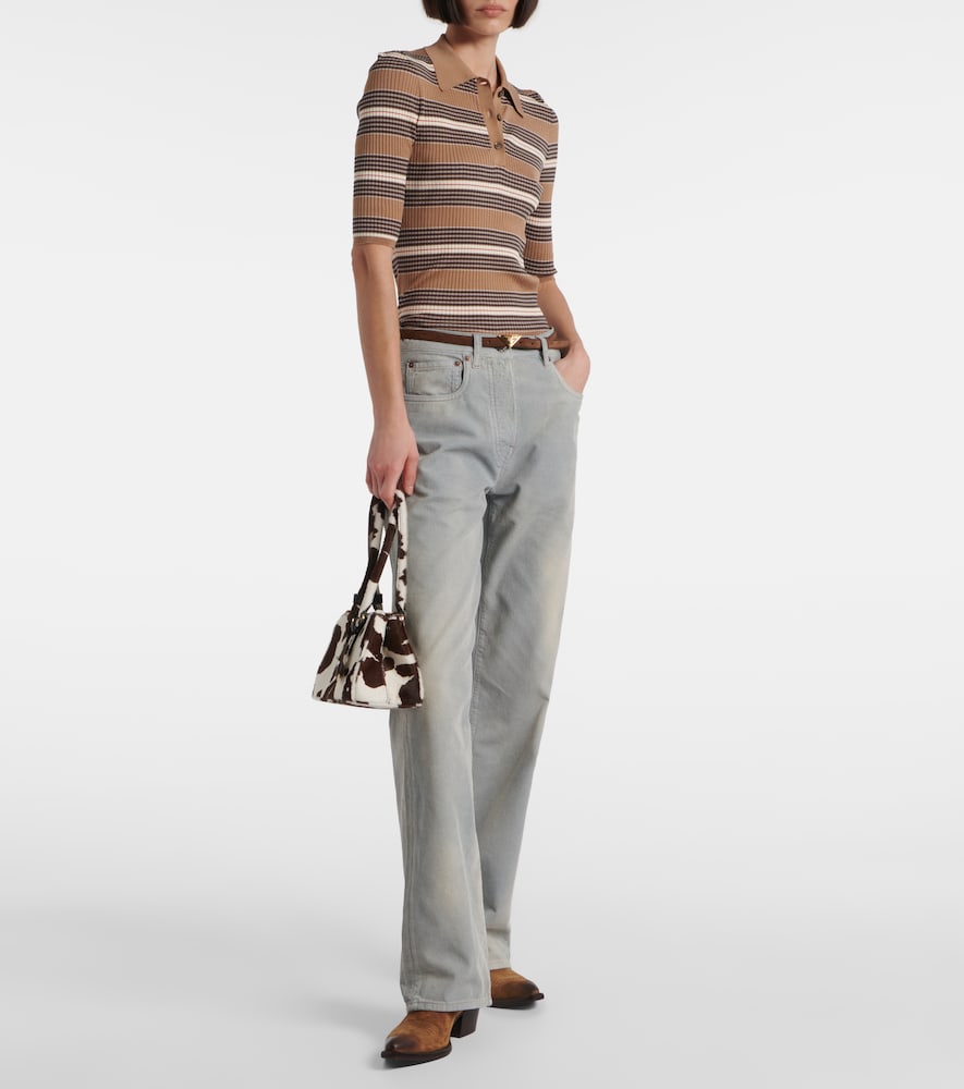 Prada Cotton-blend polo sweater