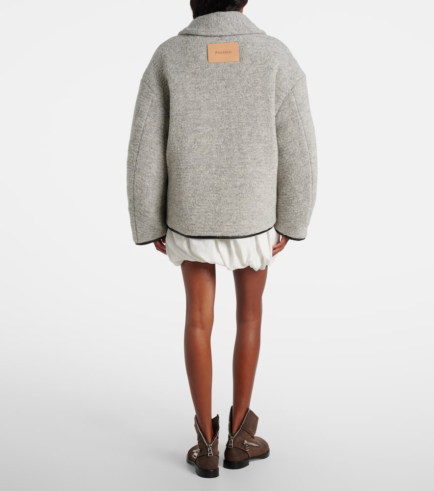 Jw Anderson Wool And Cotton-blend Jacket In Gray