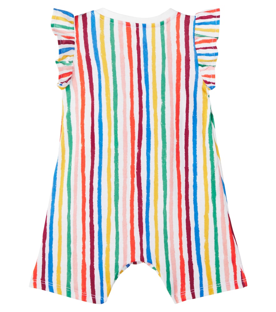  Fabula Fabula Baby Ruffled Striped Cotton Playsuit 