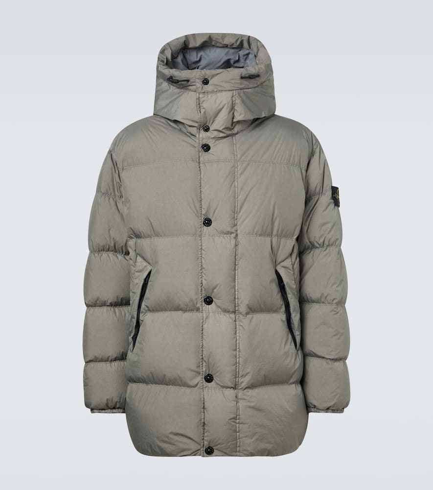 Hooded down coat