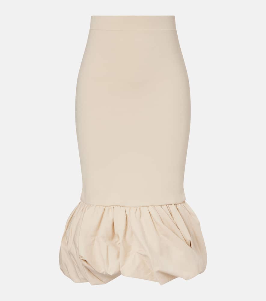 Simkhai Camille Ruffled Linen-blend Midi Skirt