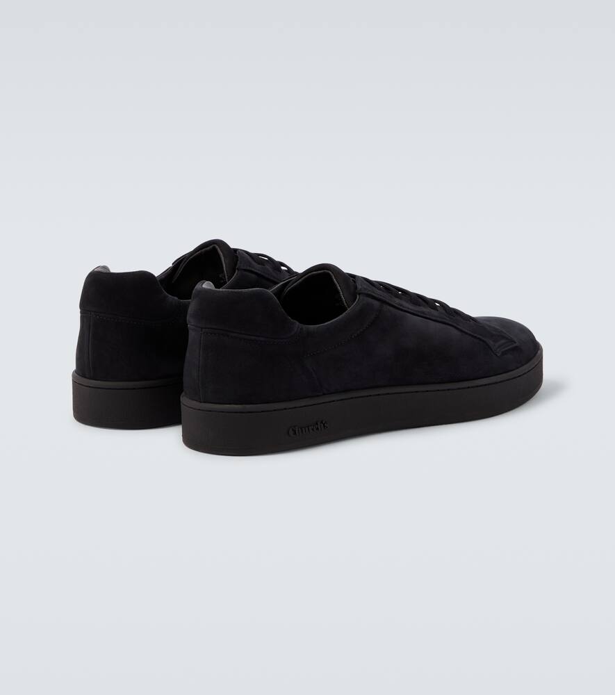 Church's Low Top Suede Finish Rubber Sole Sneakers In Black
