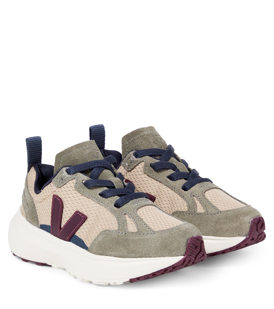 Veja X Bonpoint Canary Suede-trimmed Sneakers In Multi