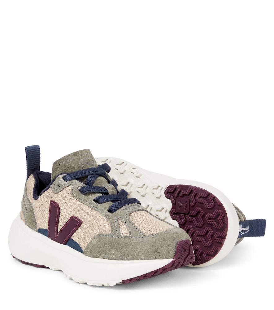 Veja X Bonpoint Canary Suede-trimmed Sneakers In Multi
