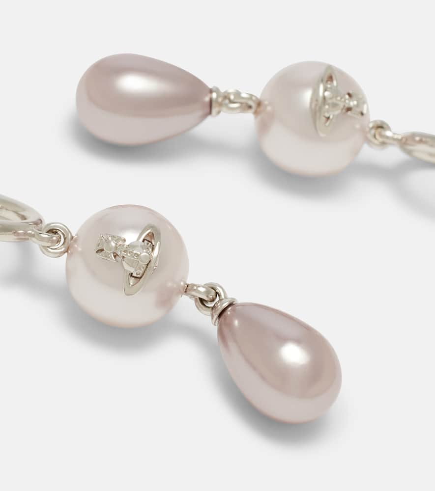 Vivienne Westwood Martha Orb Faux Pearl Drop Earrings In Silver