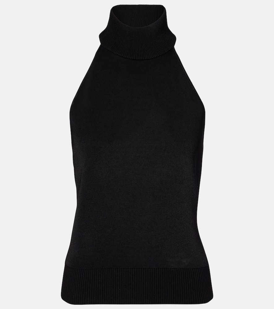 Givenchy Halterneck Open-back Jersey Top In Black