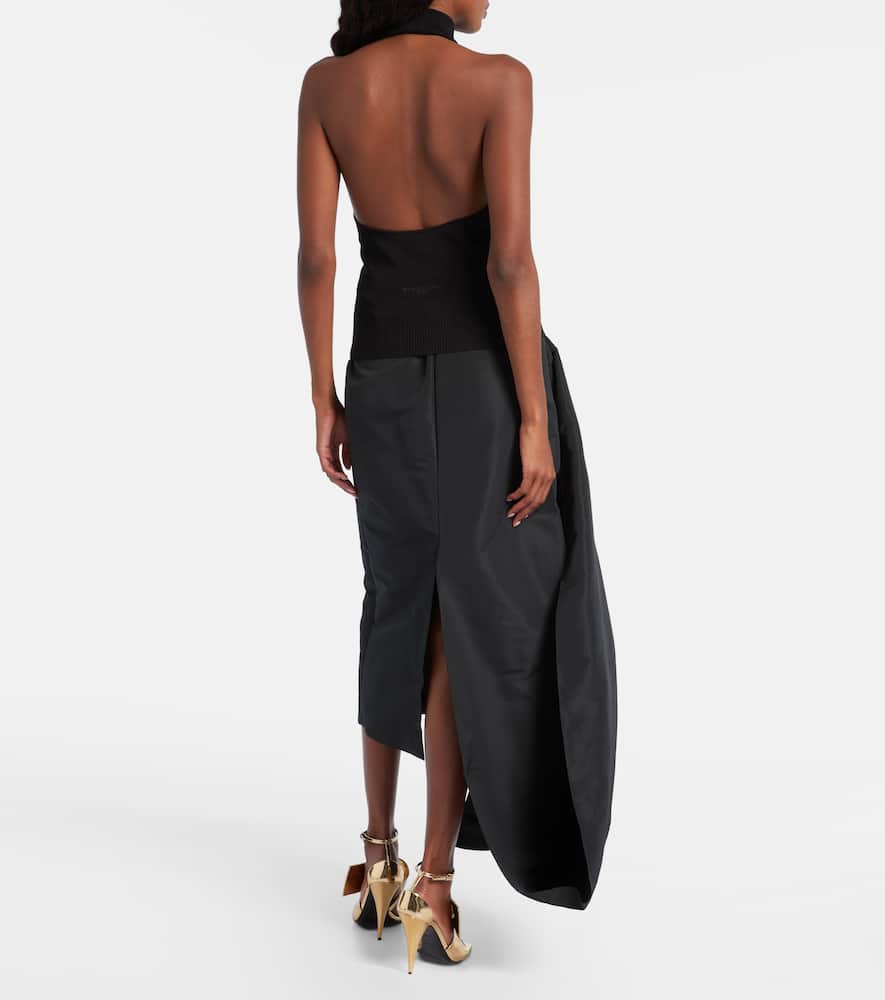 Givenchy Halterneck Open-back Jersey Top In Black