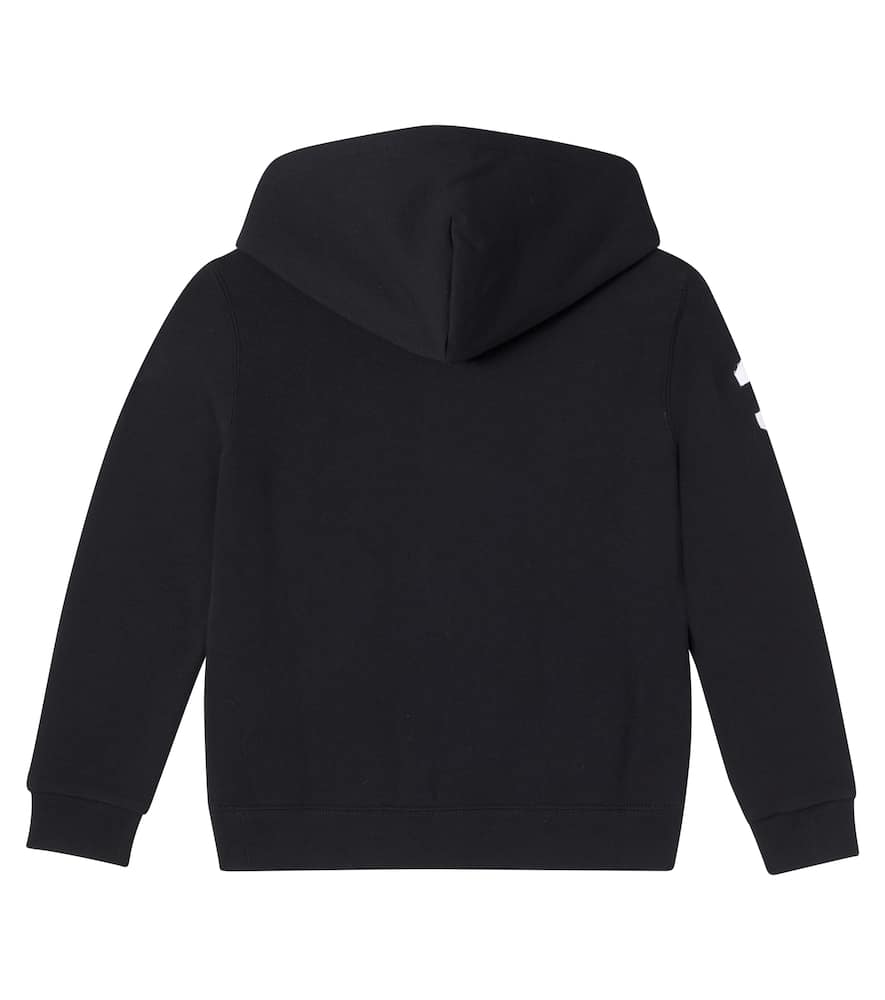 Polo Ralph Lauren Logo Cotton-blend Jersey Hoodie In Black