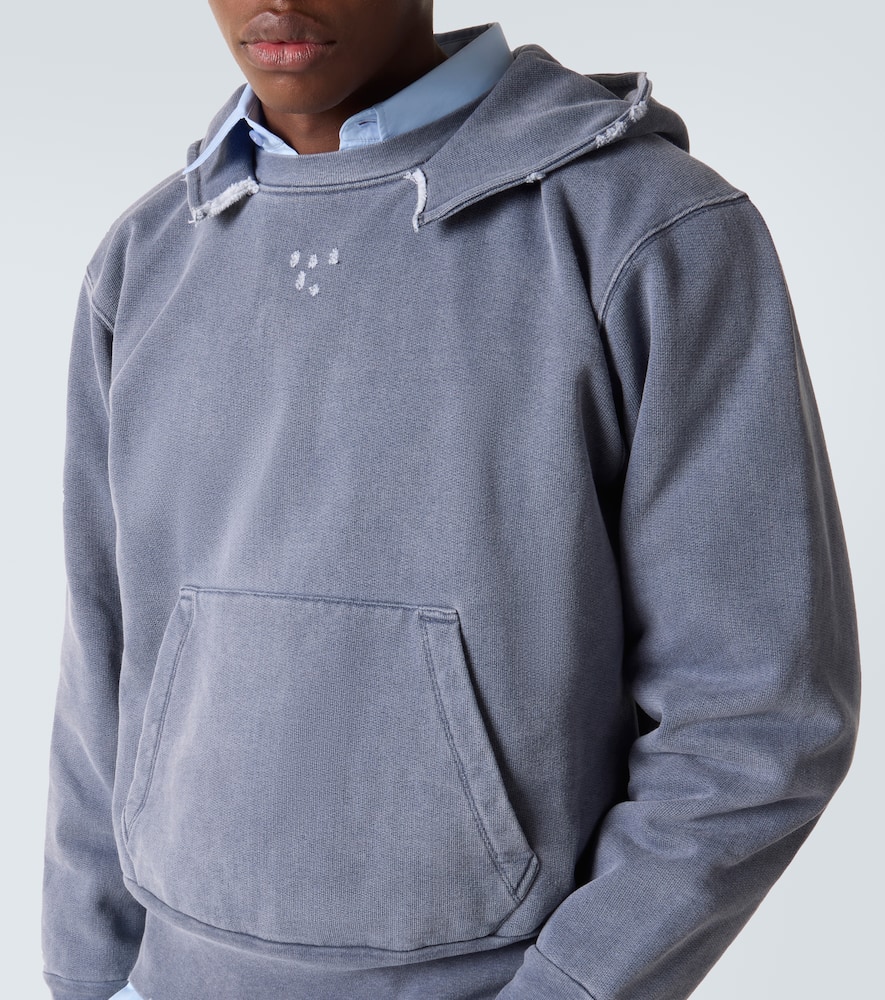 Our Legacy Relic Distressed Cotton Jersey Hoodie In Gray
