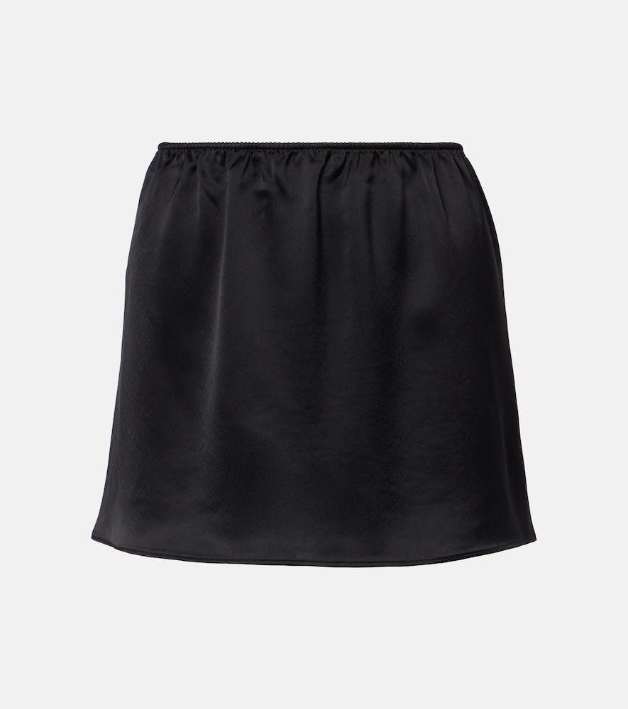 Leset Barb satin miniskirt