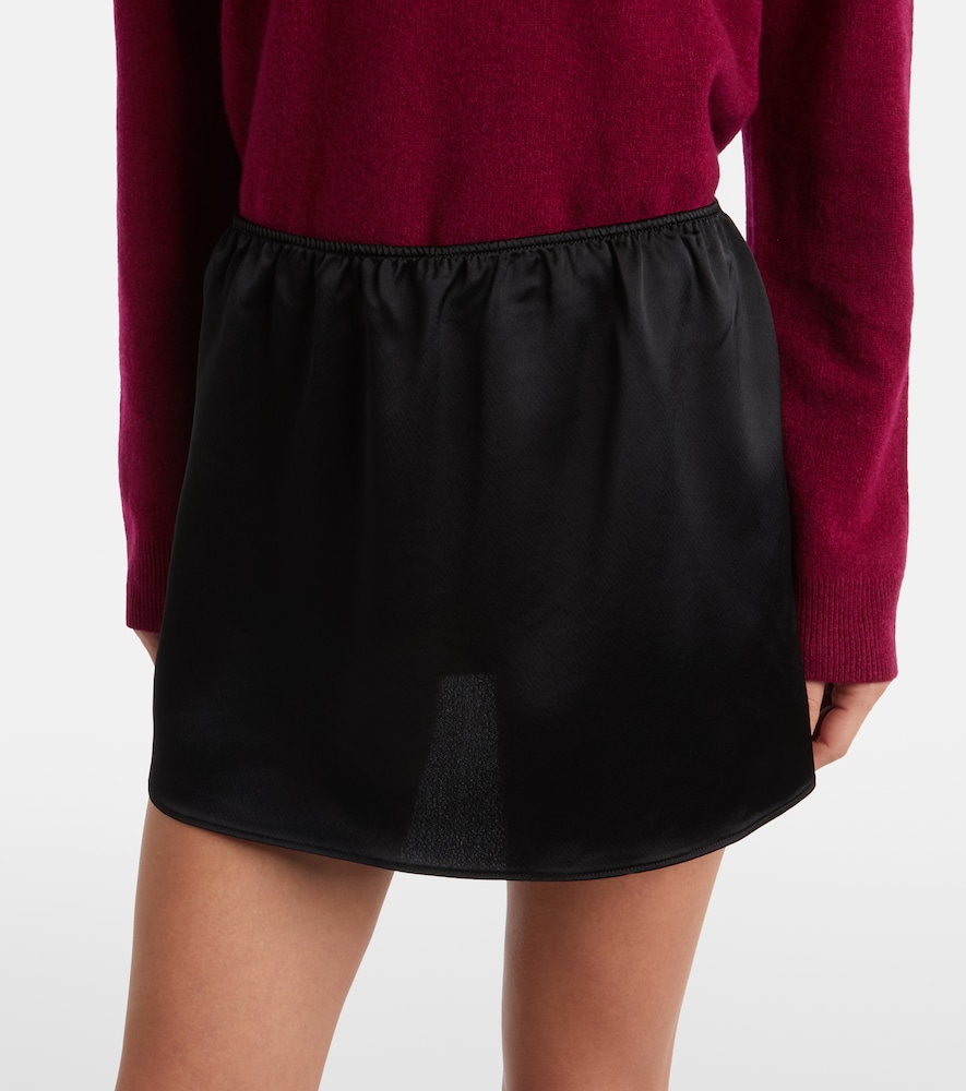  Leset Leset Barb Satin Miniskirt 