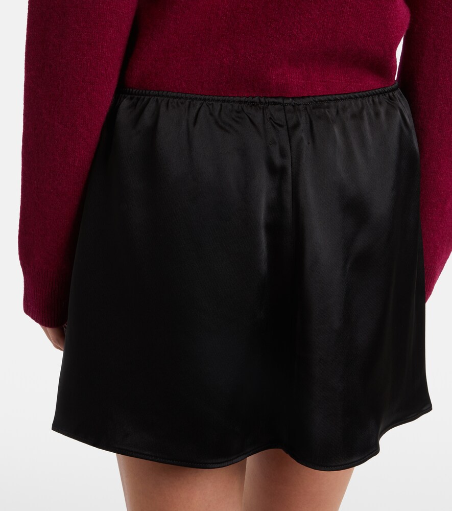  Leset Leset Barb Satin Miniskirt 