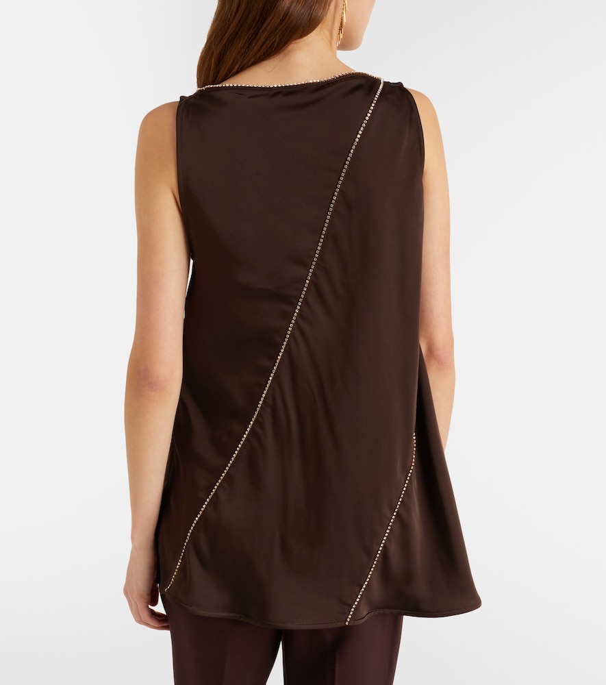  Jil Sander Jil Sander Embellished Satin Top 