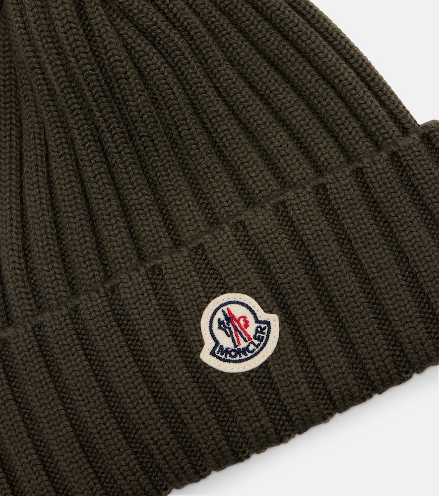  Moncler Moncler Logo Virgin Wool Beanie 