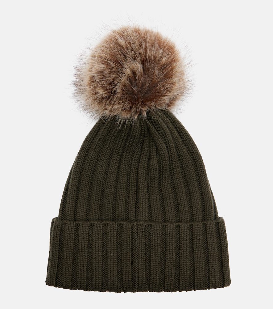  Moncler Moncler Logo Virgin Wool Beanie 