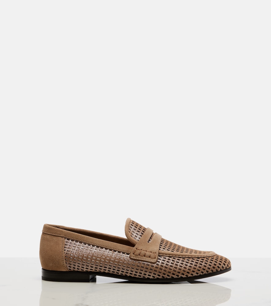 Brunello Cucinelli Brunello Cucinelli Loafers Aus Leder Mit Veloursleder 