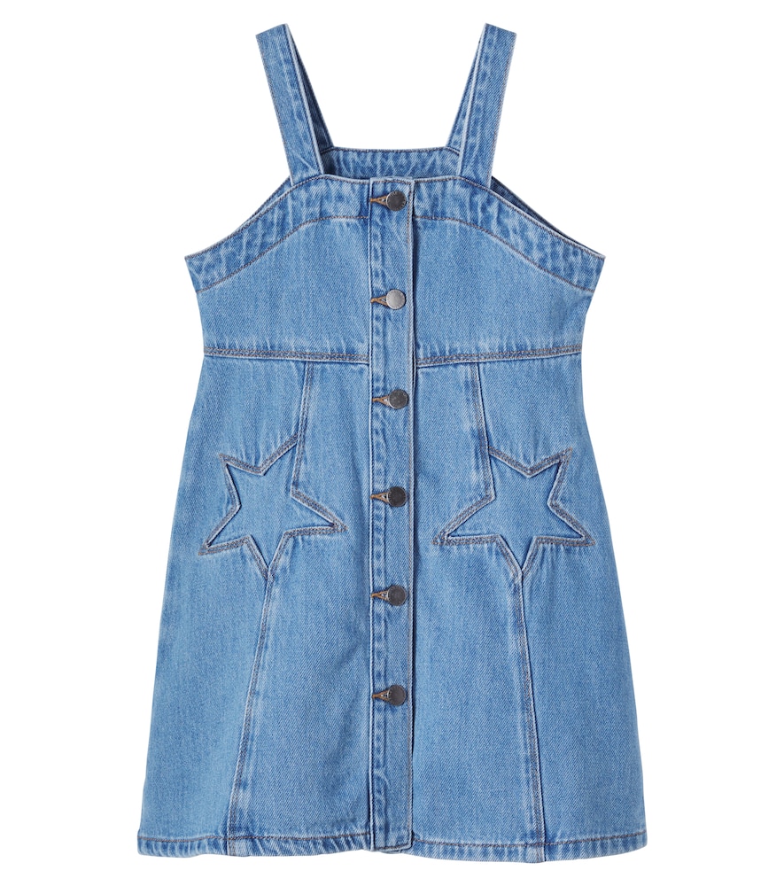 Stella Mccartney Kids Blue Embroidered Denim Dress Y Size 8 - Mytheresa