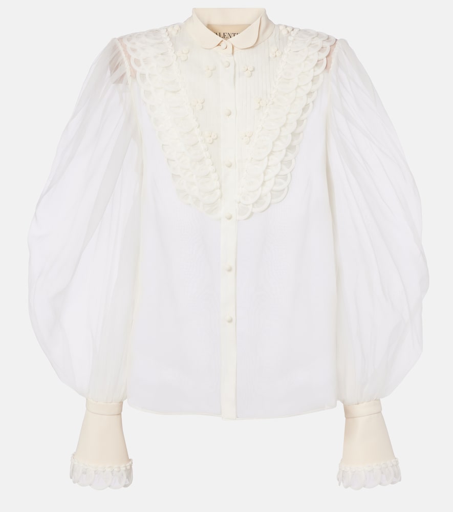 Valentino Sheer silk organza blouse