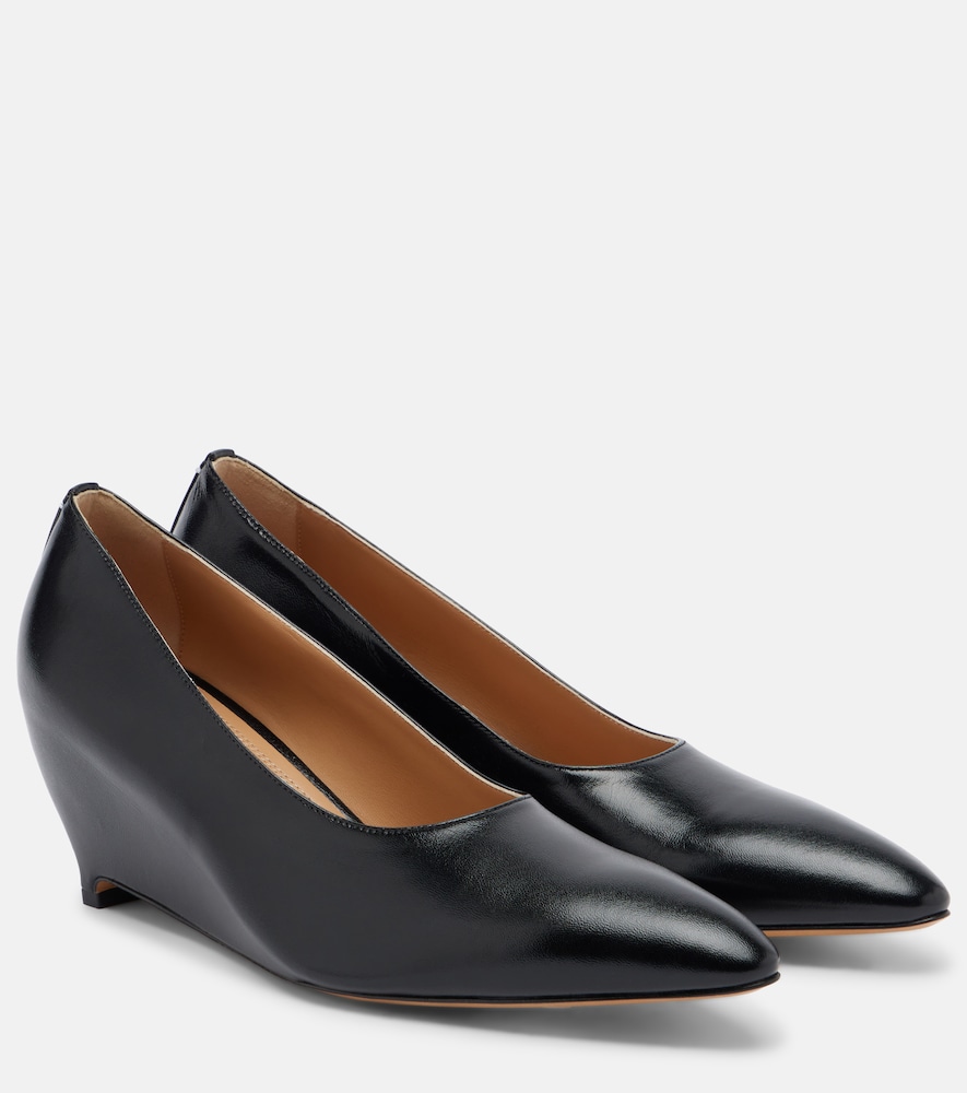 Maison Margiela Leather wedge pumps