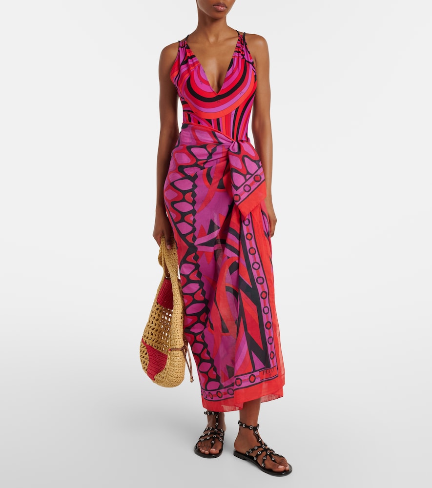 Pucci Iride cotton beach cover-up