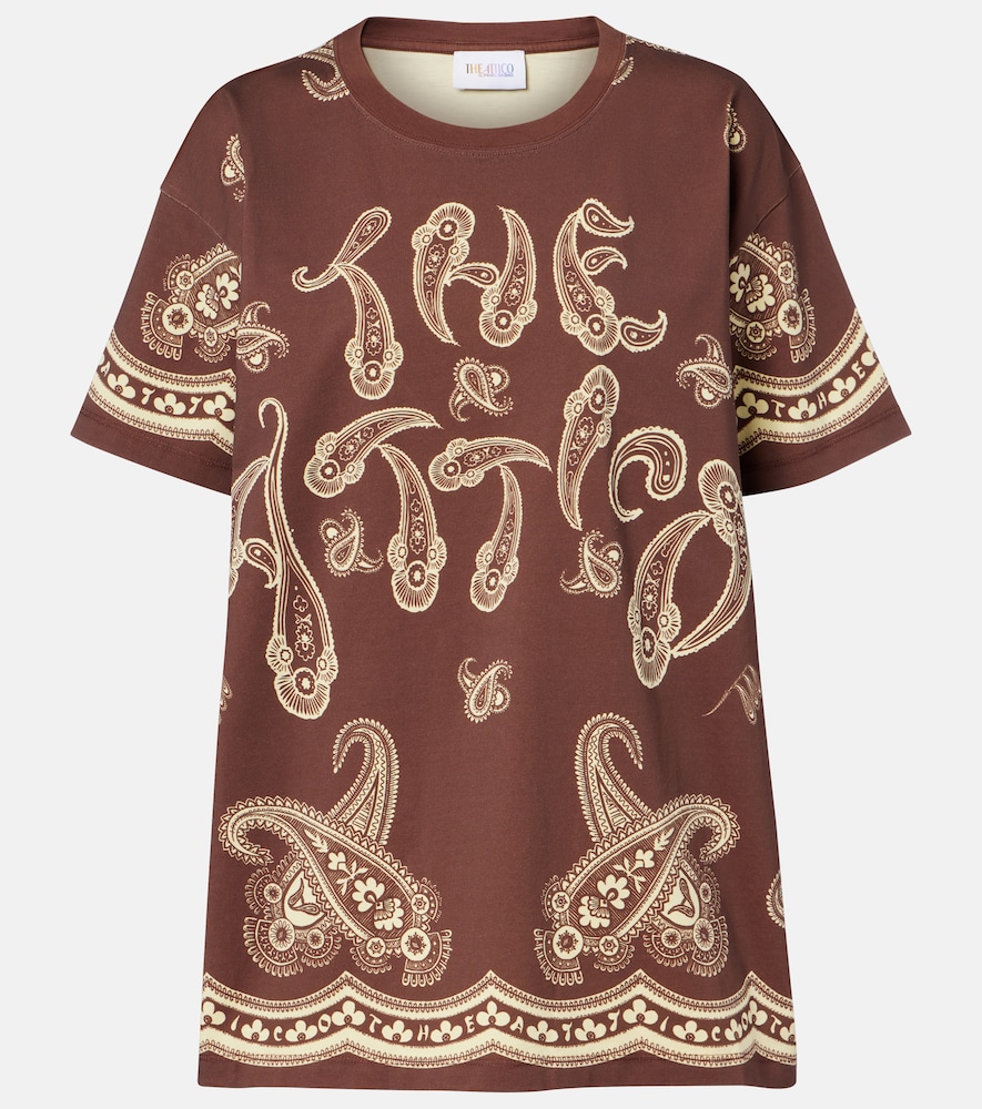 The Attico Bandana oversized cotton jersey T-shirt