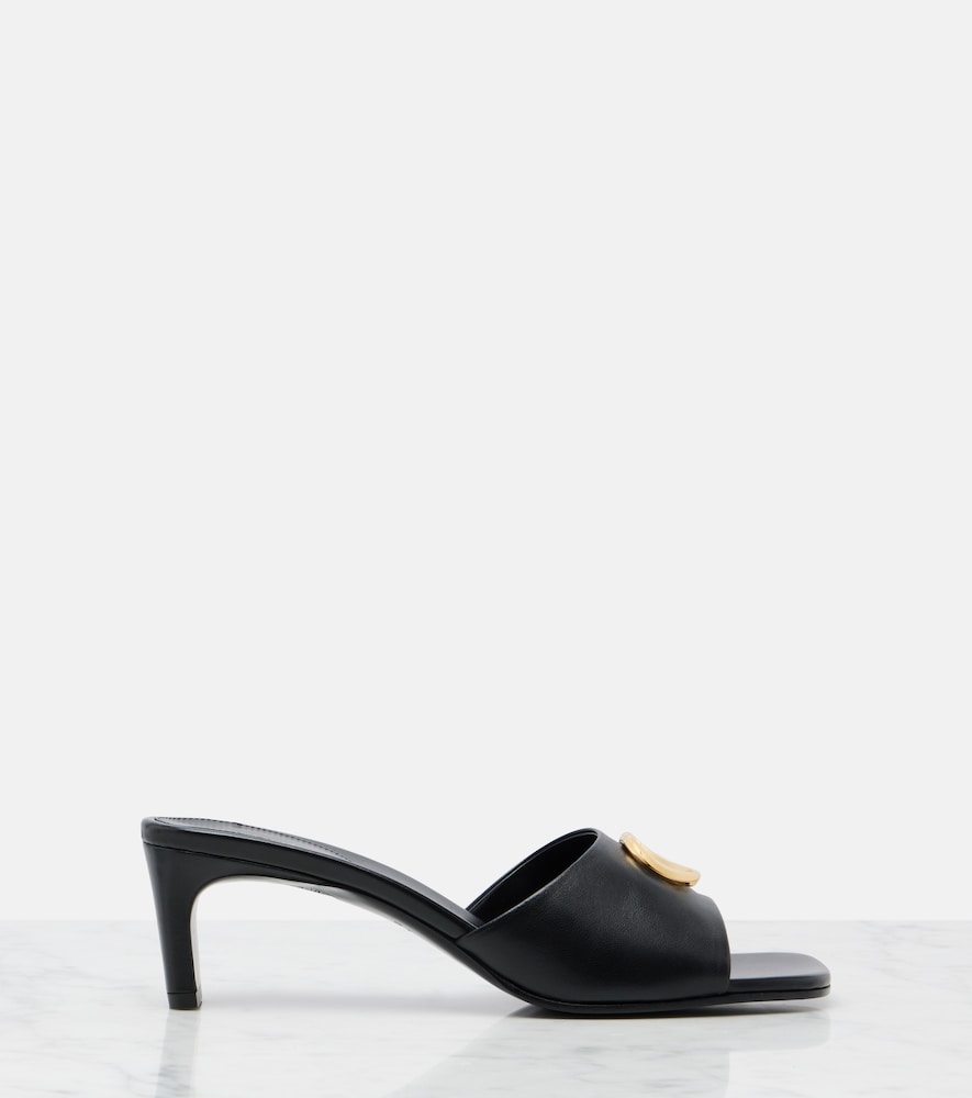  Gucci Gucci Mules De Piel Con Gg 