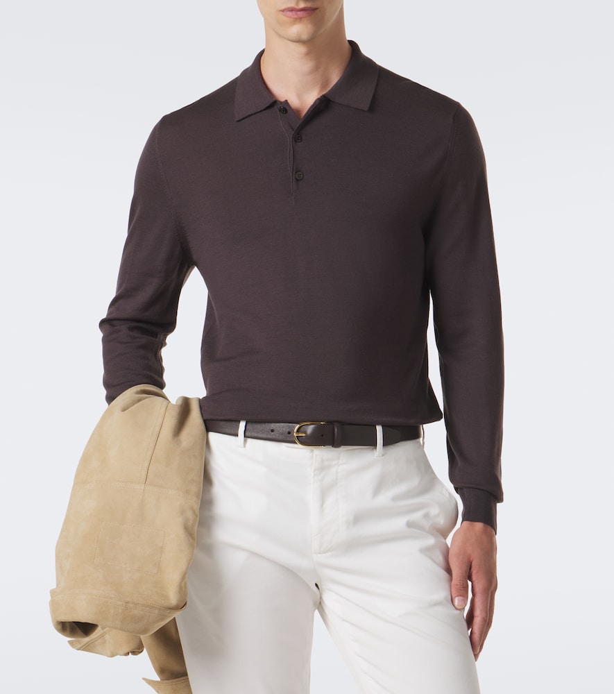 Virgin Wool Polo Sweater