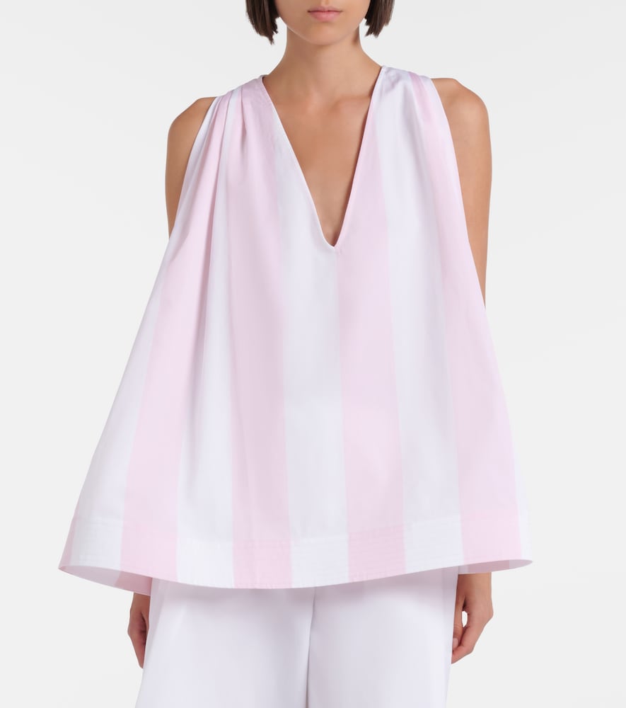  Jacquemus Jacquemus Top Norma De Popelín De Algodón A Rayas 