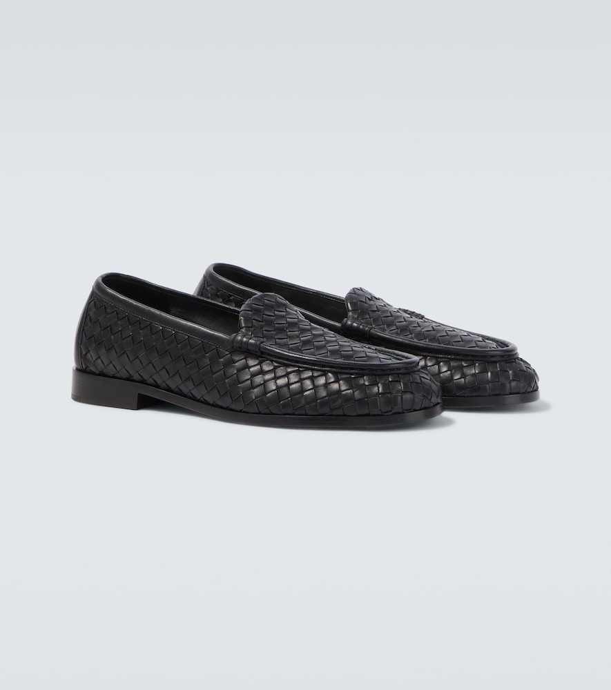 Bottega Veneta Silenzio Intrecciato leather loafers