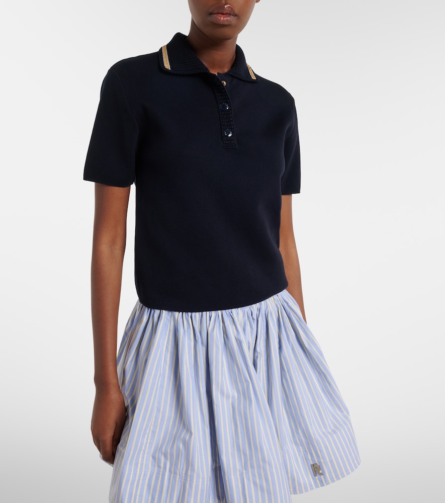  Moncler Moncler Polo De Punto De Algodón 