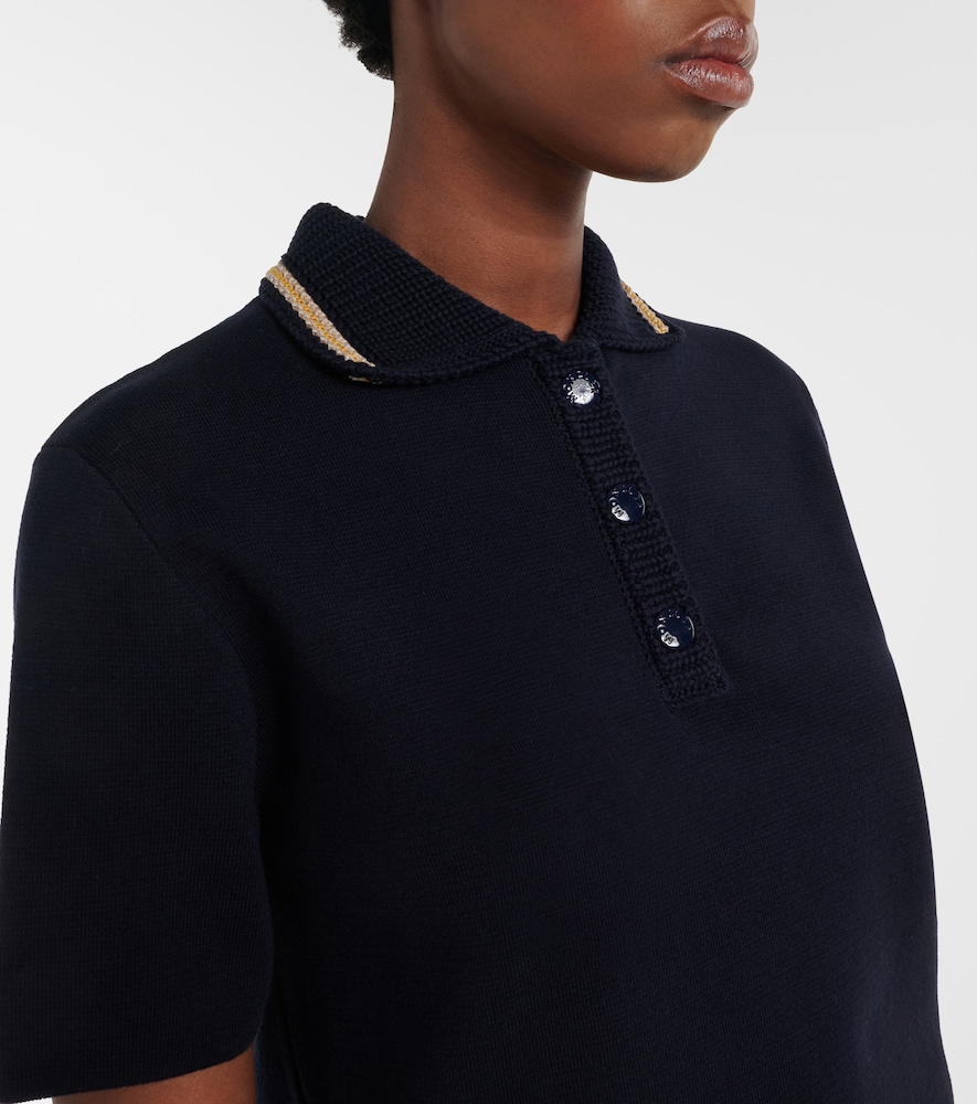  Moncler Moncler Polo De Punto De Algodón 