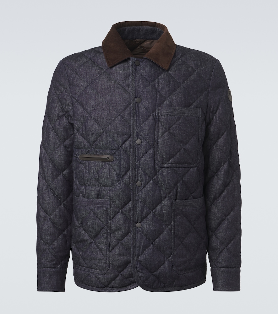 Moncler Quilted denim down jacket