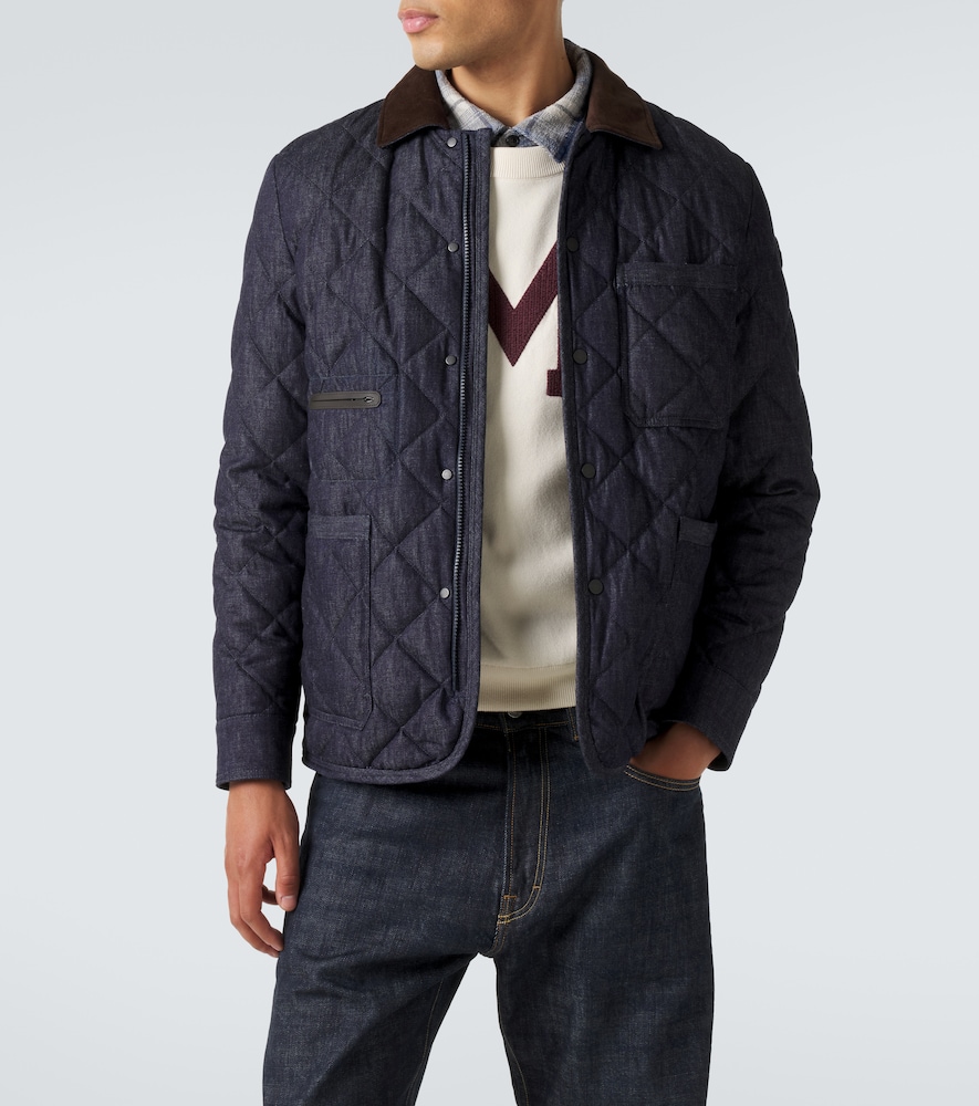 Moncler Quilted denim down jacket | Thumbnail 5 Moncler Quilted denim down jacket | Thumbnail 5