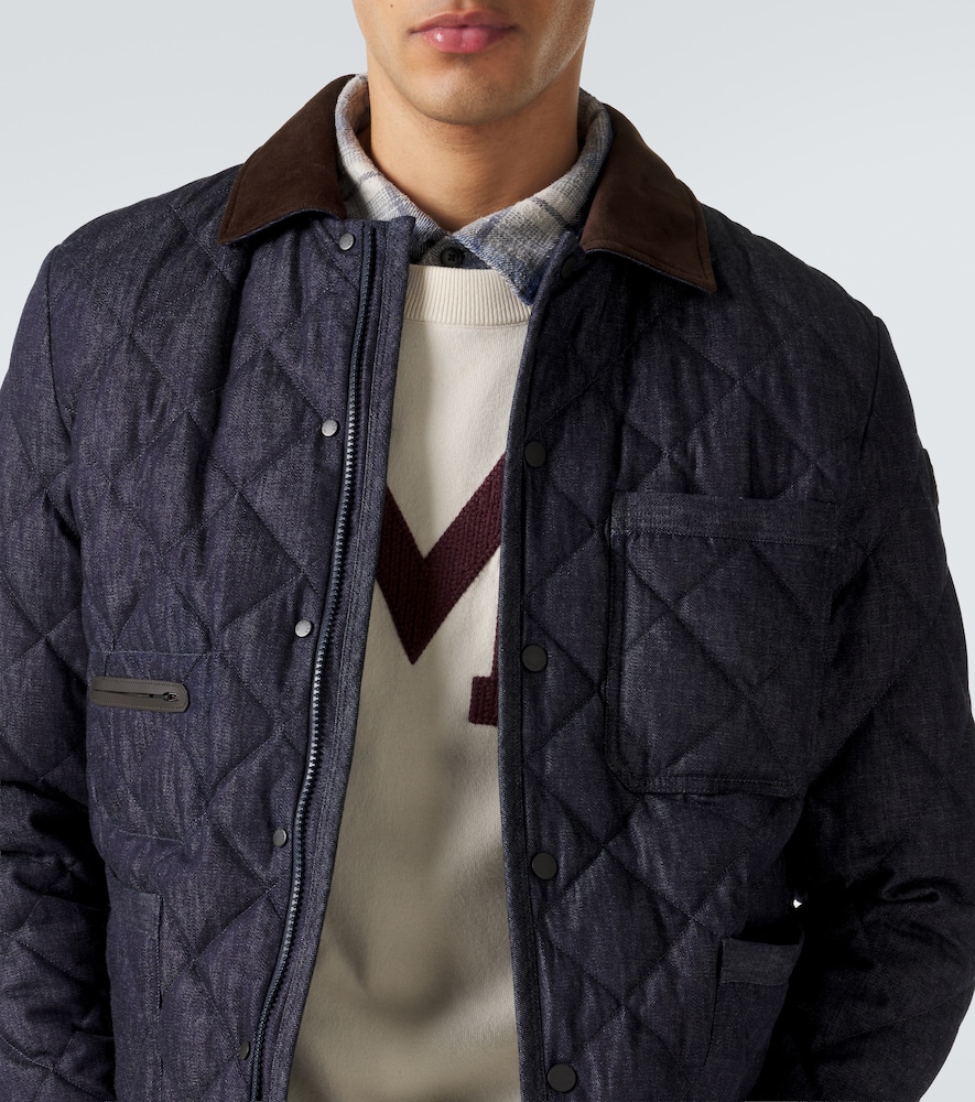 Moncler Quilted denim down jacket | Thumbnail 2 Moncler Quilted denim down jacket | Thumbnail 2