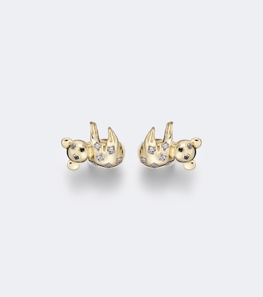 Yvonne Leon Yvonne Léon Koala 9kt gold earrings with diamonds | Thumbnail 6 Yvonne Leon Yvonne Léon Koala 9kt gold earrings with diamonds | Thumbnail 6