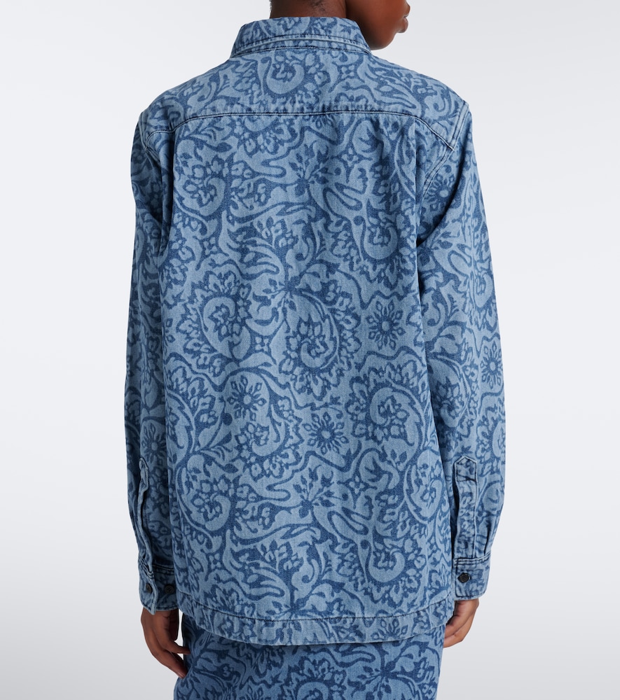 Floral Denim Overshirt