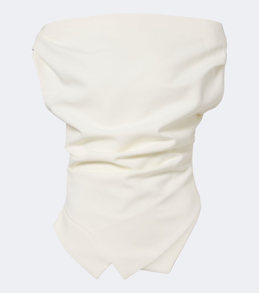 Rohe Women's White Draped Asymmetric Top UK Size 6 - Mytheresa